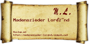 Madenszieder Loránd névjegykártya